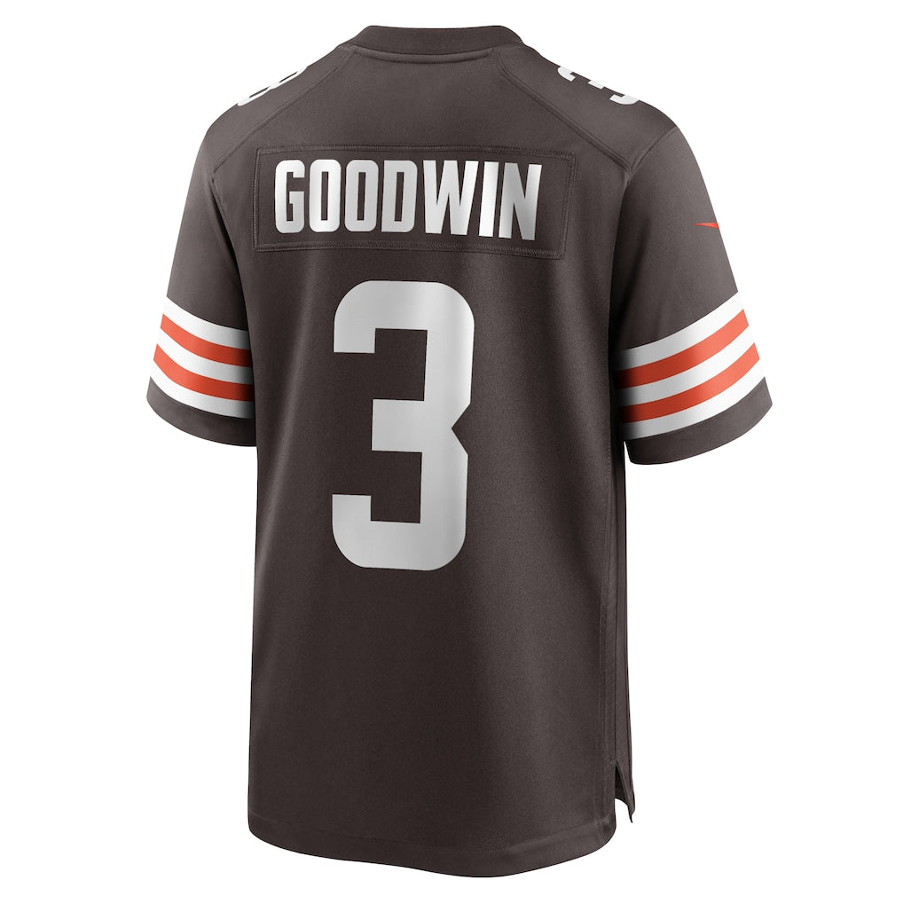 Davalo C.Browns #3 Marquise Goodwin Brown Team Game Jersey