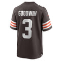 Davalo C.Browns #3 Marquise Goodwin Brown Team Game Jersey