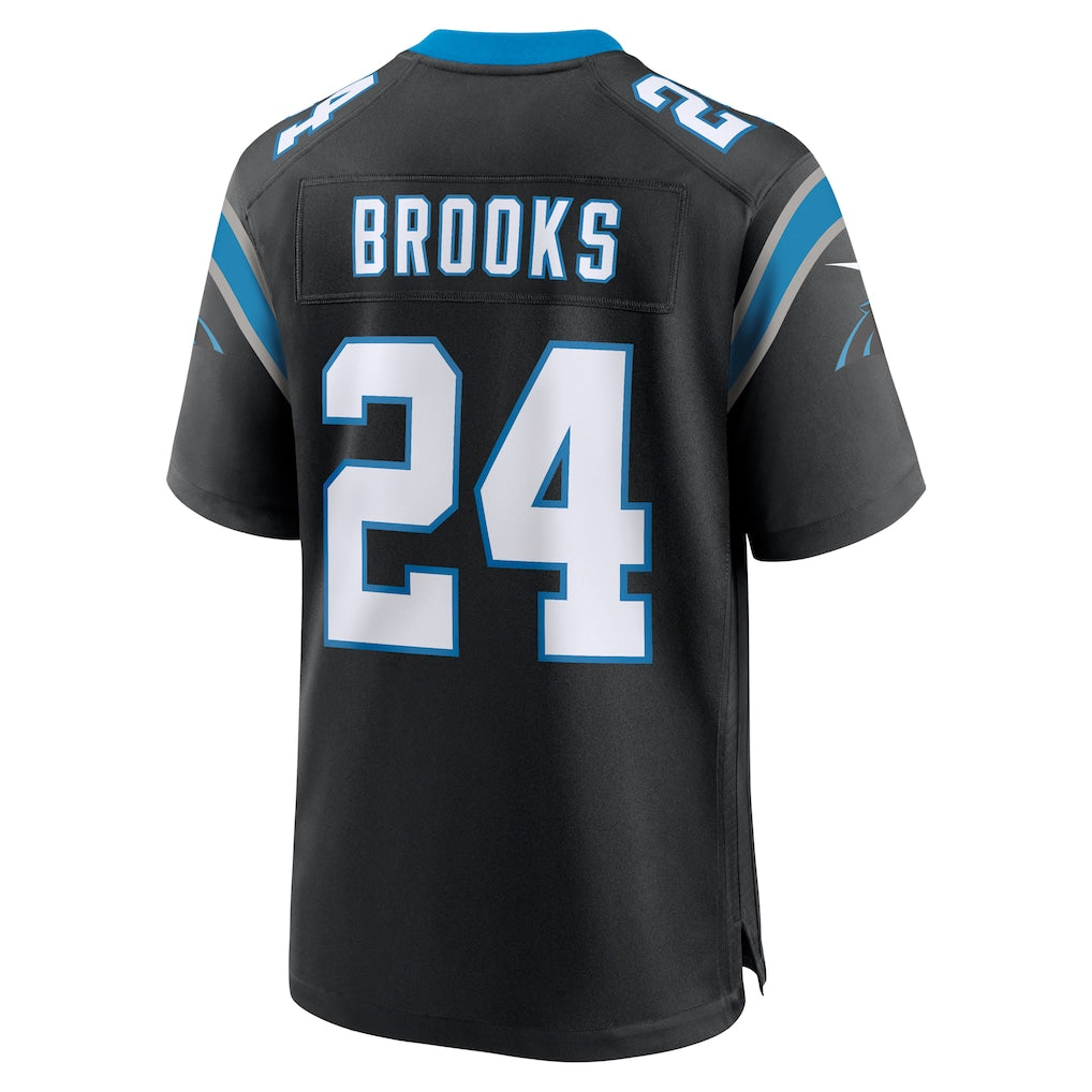 Davalo C.Panthers #24 Jonathon Brooks Black Game Jersey