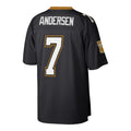 Davalo NO.Saints #7 Morten Andersen Mitchell & Ness Black Retired Player Legacy Replica Jersey