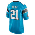 Davalo C.Panthers #21 Jeremy Chinn Blue Game Jersey