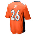 Davalo D.Broncos #26 Devon Key Orange player Game Jersey