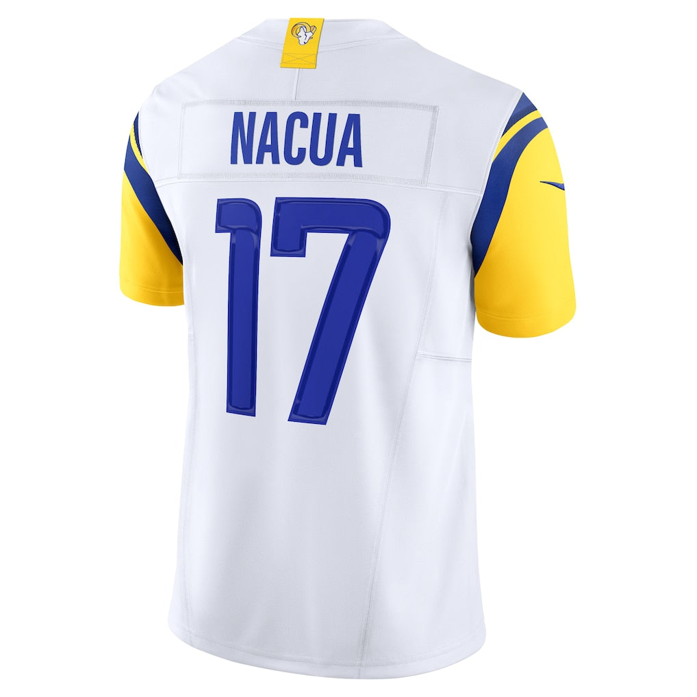Davalo LA.Rams #17 Puka Nacua White Vapor F.U.S.E. Limited Jersey