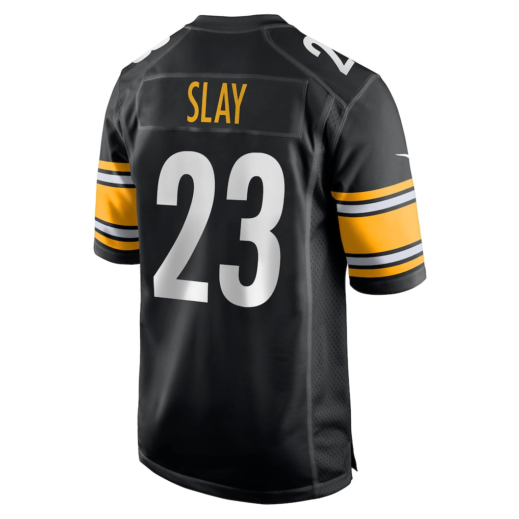 Davalo P.Steelers #23 Darius Slay Black Team Game Jersey